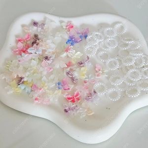 DIY 부자재 나비 파츠 데코 레진아트 탑꾸 네일아트+진주링