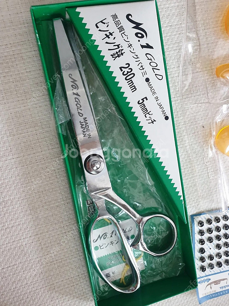 일본 넘버원 골드 핑킹가위 원단가위 재봉가위 재단--0