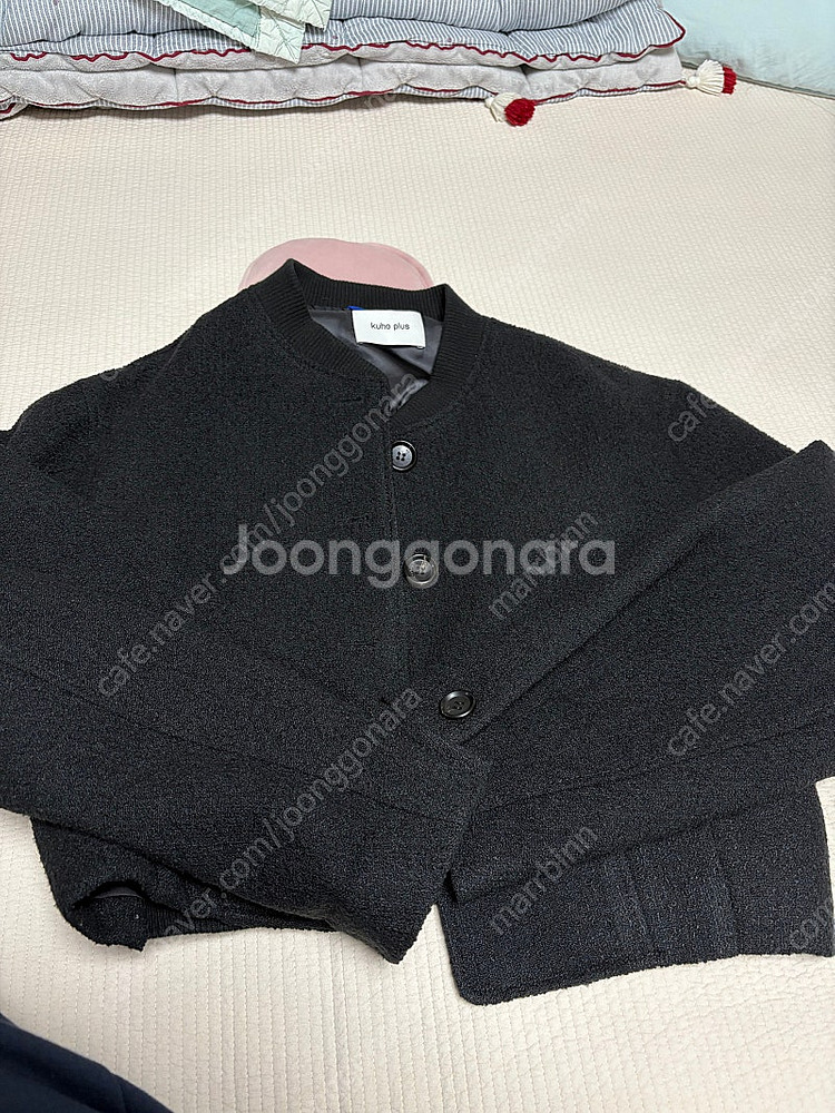 구호플러스 봄버 트위드 자켓--1