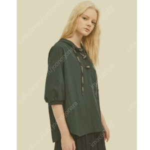 한섬 랑방컬렉션 레이스업 후드 블라우스 55 사이즈 정품