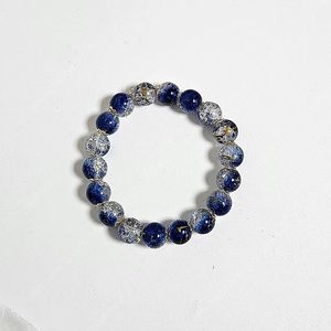 [새상품]고급 블루 레진 크랙볼 금장 팔찌 (목걸이 귀걸이 반지 담수 진주 샤넬 14k 18k 925실버 반클리프 스와로브스키 구찌 까르띠에 에르메스 티파니앤코 입생로랑 루이비통