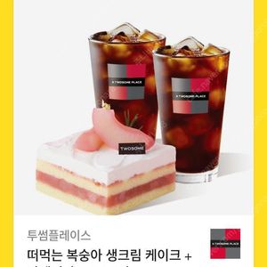 투썸플레이스 떠먹는 피치생+아메리카노2잔