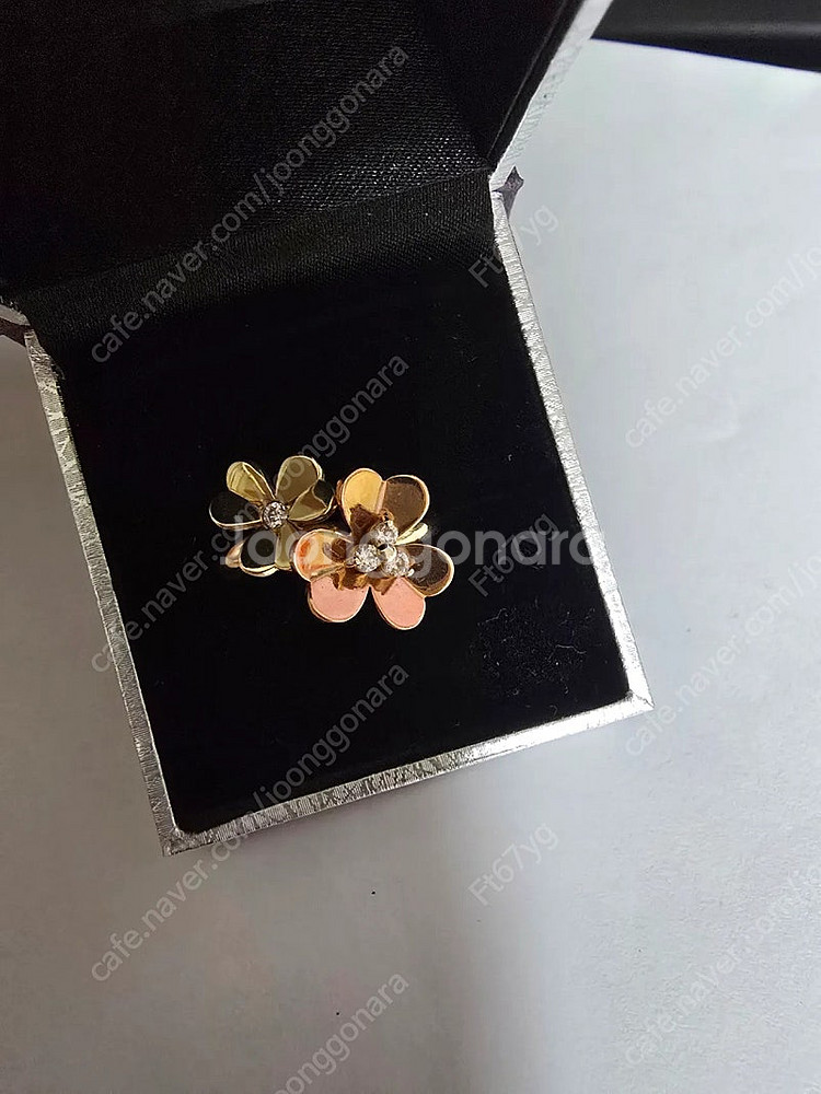 14k반지 3.5g 15호 콤비색상 플라워반지--0