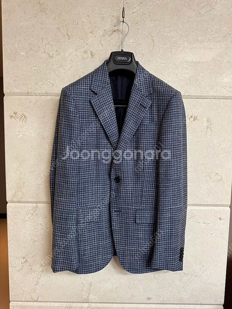 제냐 / 테일러드 밀라노핏 체크 패턴 블레이저 자켓 /...--0