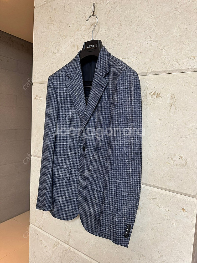제냐 / 테일러드 밀라노핏 체크 패턴 블레이저 자켓 /...--1