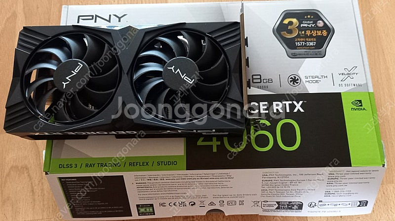 PNY RTX 4060 8GB 그래픽카드 GPU 엔비디...--0