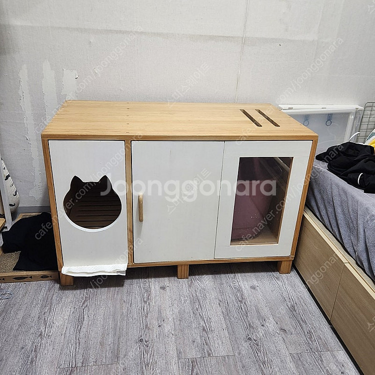 고양이 원목화장실 대형--0