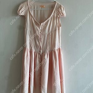 시눈 퍼프 슬리브 핀턱 원피스 Puff Sleeve Pintuck Dress (Pink) (핑크색/1회착용/사이즈프리)