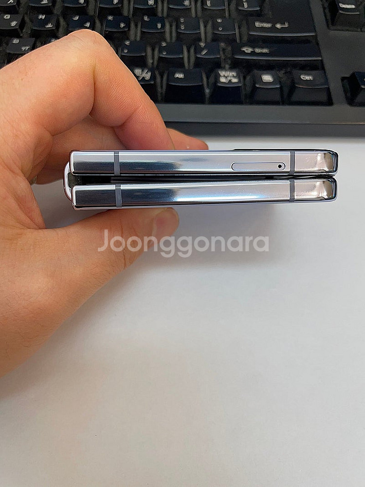 갤럭시Z플립4 블루 256GB 무잔상 상태좋은 중고23...--4