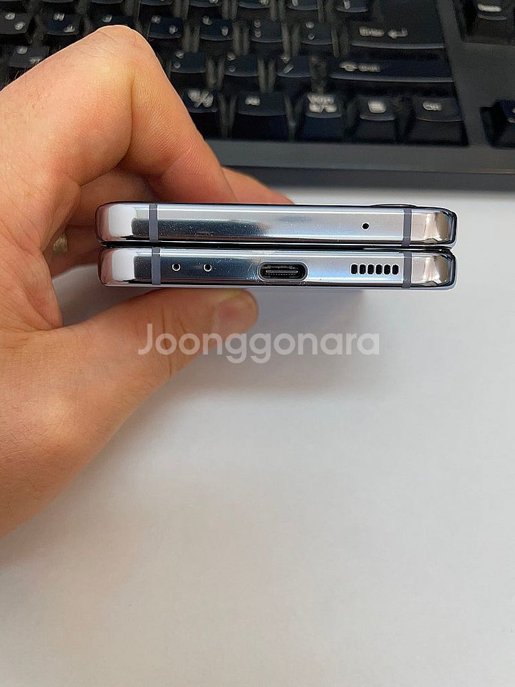 갤럭시Z플립4 블루 256GB 무잔상 상태좋은 중고23...--5