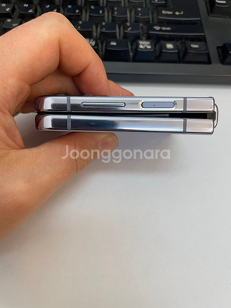 갤럭시Z플립4 블루 256GB 무잔상 상태좋은 중고23...--6