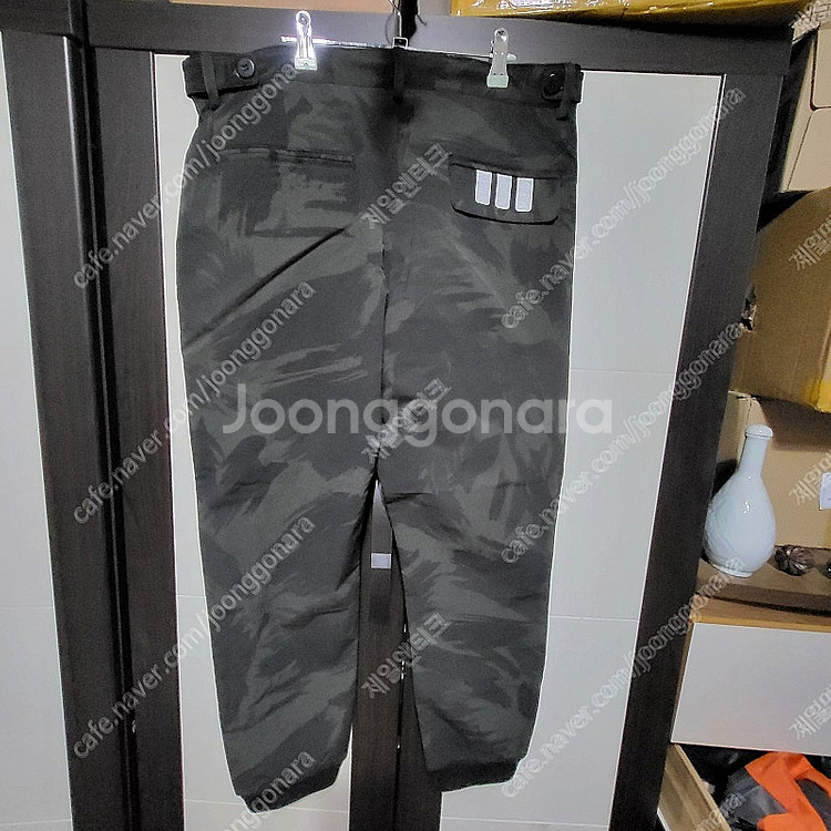 남성용 춘추 스트레이트핏 카모 밀리터리 끈 벨트매는 스...--3