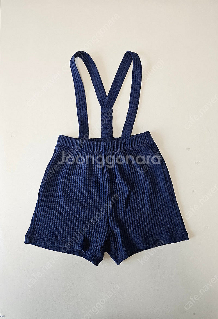 H&M 키즈 멜빵 반바지--0