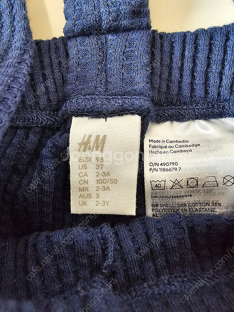 H&M 키즈 멜빵 반바지--2
