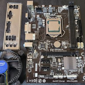인텔cpu i3-4170,기가바이트 메인보드 h81m-ds2v 세트