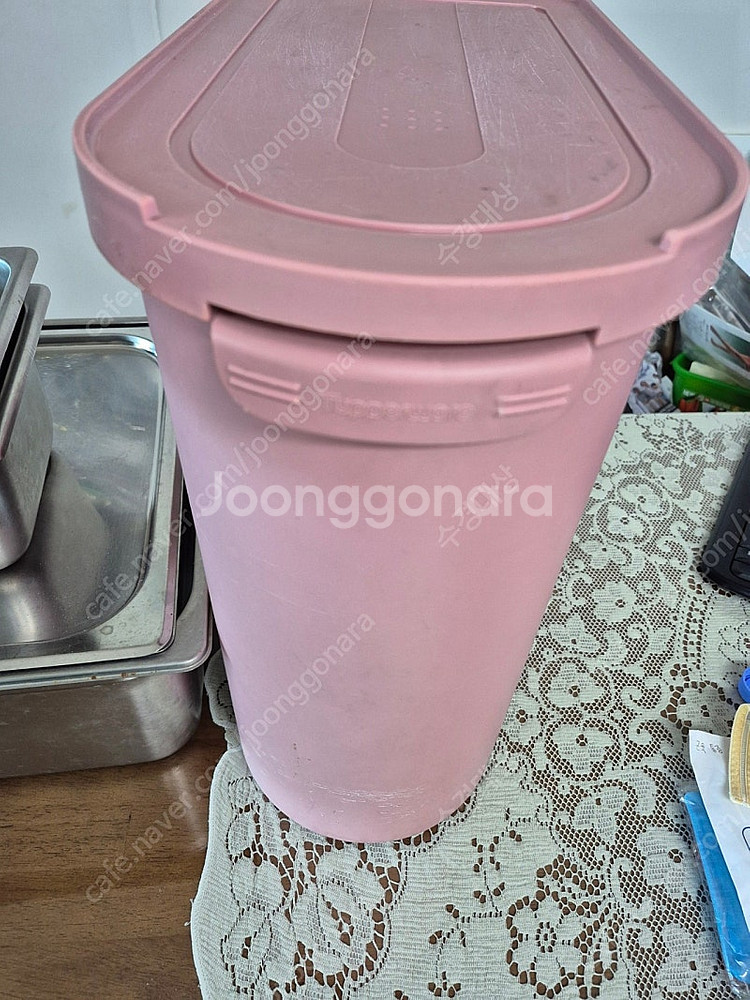타파웨어 쌀통.스텐 사각용기들 몽땅 만원--4