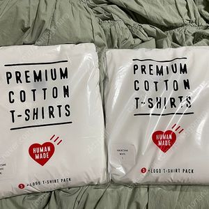휴먼메이드 티셔츠 반팔티 3팩 새상품 L, XL 팔아요