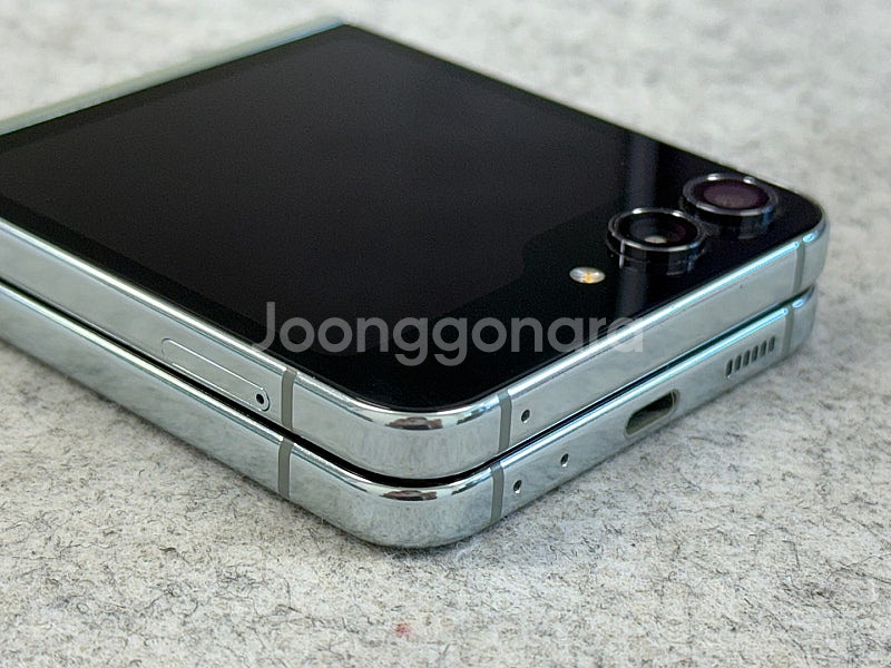 갤럭시Z플립5 민트 256G 24년8월개통 미파손 무잔...--4