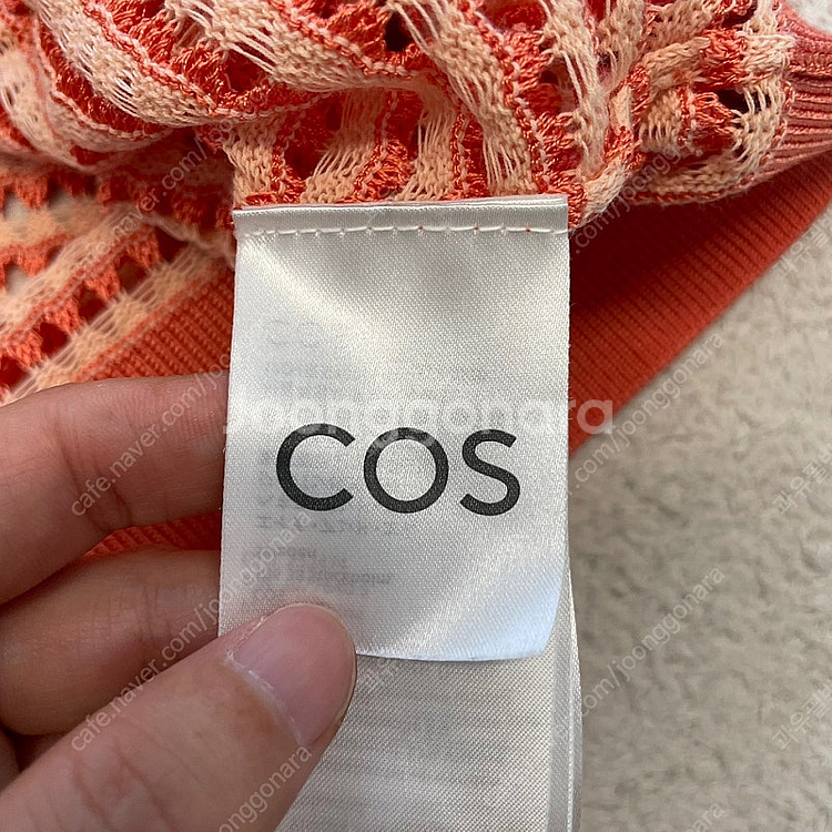 코스 여성 오픈니트폴로 반팔셔츠 L COS--4
