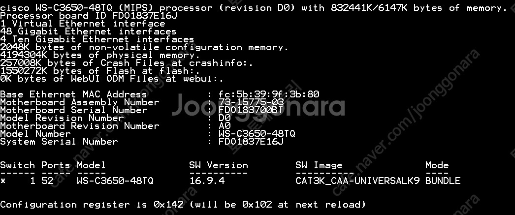 시스코 C3850, C3650 스위치 - 10기가 SF...--5