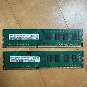 ddr3 데스크탑 삼성 램 8GB (4GB* 2개)