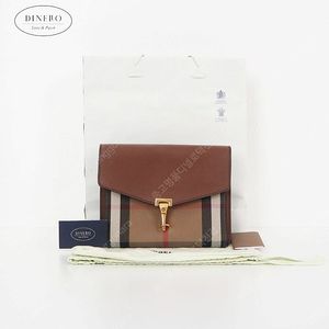 [부산중고명품 디넬로] 버버리 하우스 체크 캔버스 레더 맥켄 크로스바디백 탄 3980826