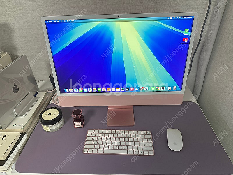 인천 애플 iMac 24 M3 2023 핑크 아이맥 m...--0