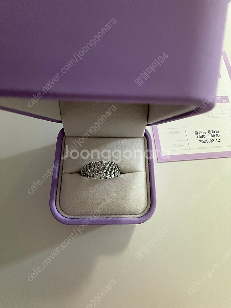 골든듀 푀유다르누보 다이아반지--0