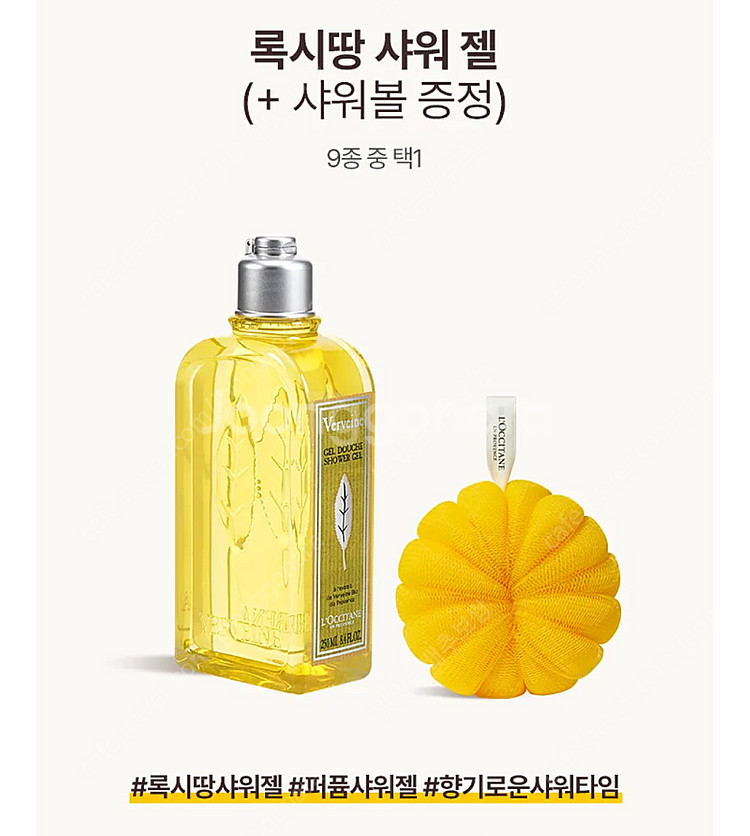 (새상품) 록시땅 샤워 젤 250ml + 샤워볼 세트 ...--1