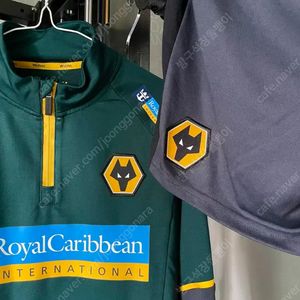 CASTORE 카스토레 울버햄튼 울브스 하프집업 트레이닝 상하의 세트