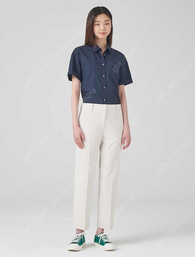 빈폴레이디스 아이보리 일자바지--1