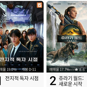 CGV 롯데시네마 메가박스 쥬라기공원 F1더무비 노이즈 괴기열차 도라에몽 명탐정코난 드래곤길들이기 등등 보실분