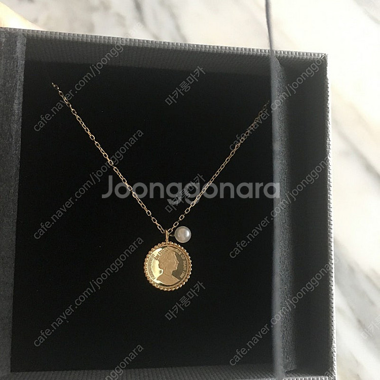 14k 엘리자베스 코인 목걸이 옐로우골드--2