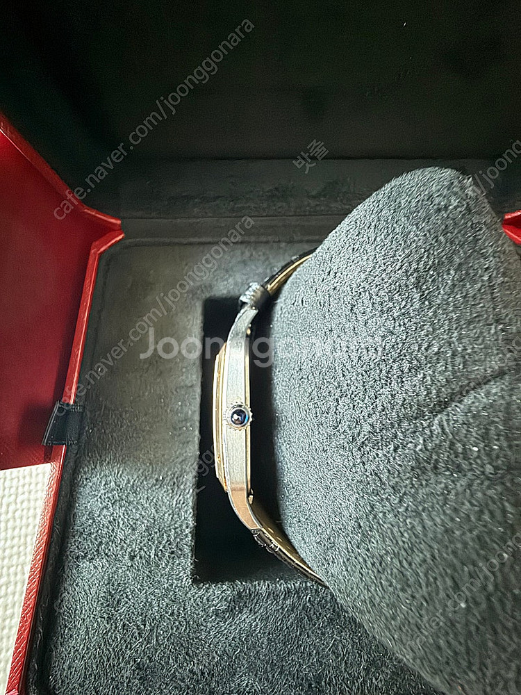 까르띠에 뒤몽 엑스트라라지 XL 콤비 핑크골드 메뉴얼와...--7