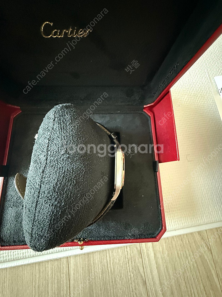 까르띠에 뒤몽 엑스트라라지 XL 콤비 핑크골드 메뉴얼와...--8