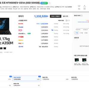 삼성 갤럭시북2 [외장SSD 512GB 추가] NT950XEV-G51A(미개봉)