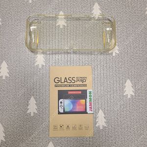 닌텐도 스위치 OLED TPU 실리콘 그립케이스 액정 강화유리