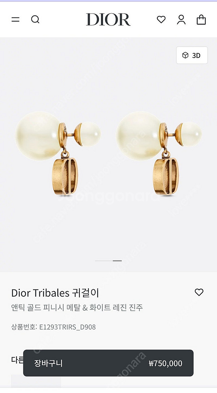 디올 트라이벌 귀걸이 (정품 풀셋트)--8