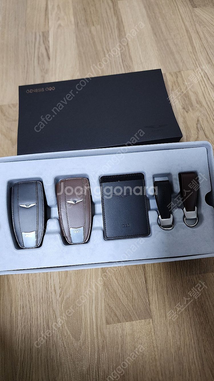 제네시스 G90 브라운 키홀더--0