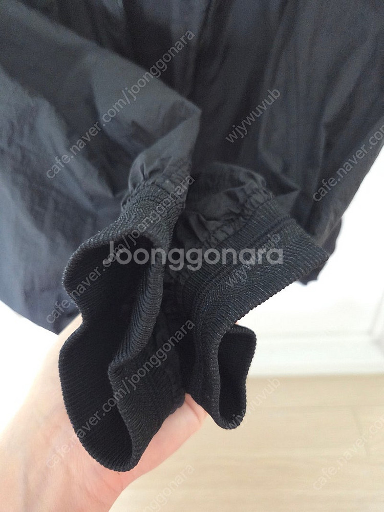 한섬 타임 후드바람막이 블랙--7