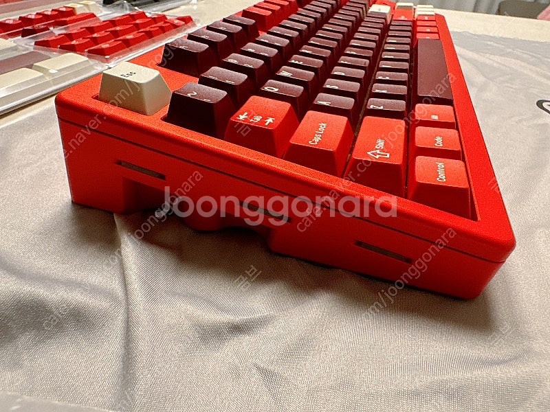 TX87 V2 TKL 레드 + GMK하몽키캡 커스텀키보...--4