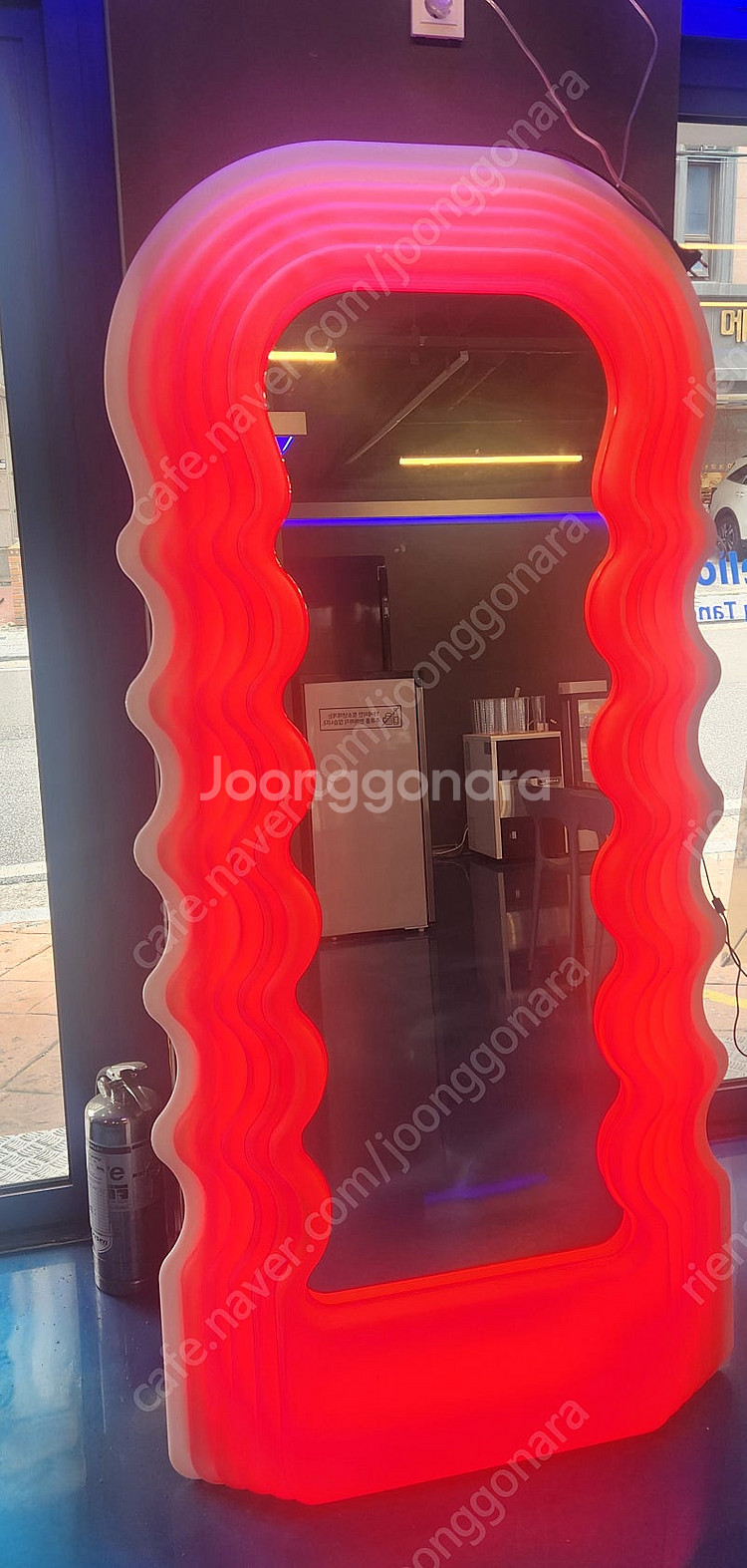 LED 물결 거울 스탠드 전신 거울 업소 인테리어 소품...--1