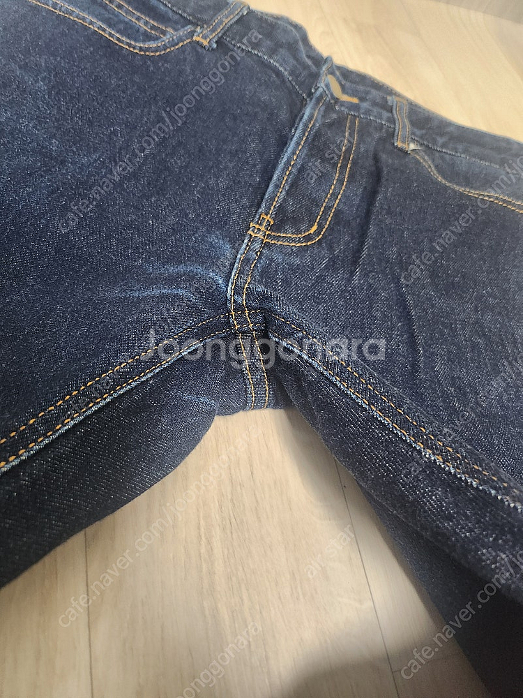솔리드옴므 인디고블루(진청) 크롭 데님--3