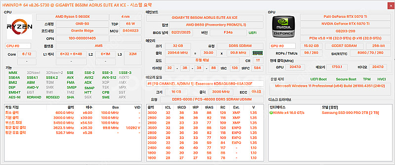 9600X, B650M, 32G, 5070Ti 미니타워...--3