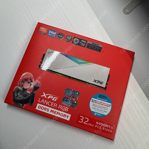 DATA DDR5-6400 CL32 LANCER RGB 화이트 64GB (32x2) 서린정품 팝니다.