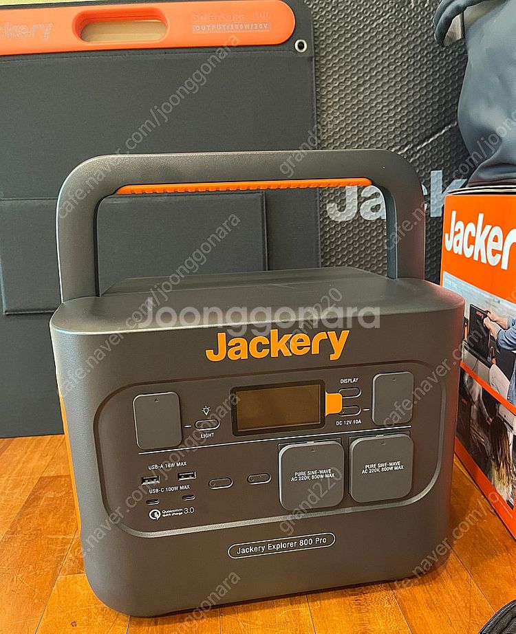 파워뱅크 잭커리 800pro + 태양광 패널 100w ...--2