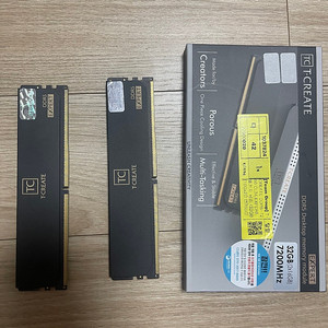 팀그룹 T-create 7200 cl34 램(메모리) 팝니다.