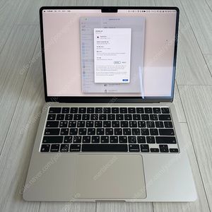 맥북에어 M2 13인치 16GB 512GB 애플케어플러스 스타라이트