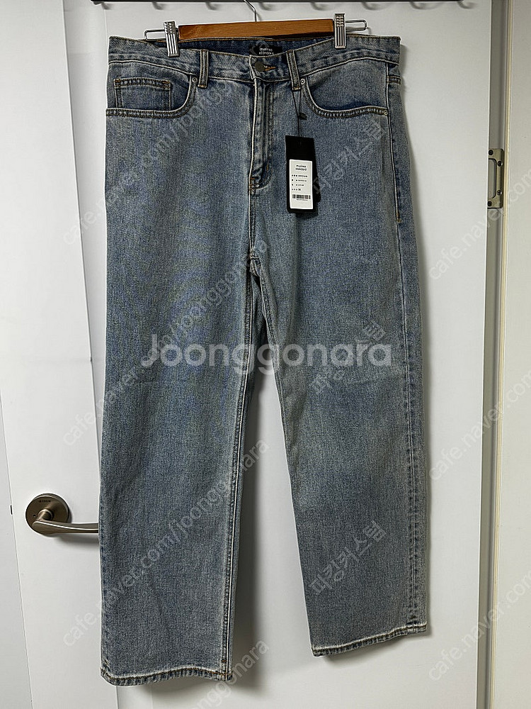 무신사 스탠다드 스트레이트 데님 팬츠 스카이 블루 36...--1