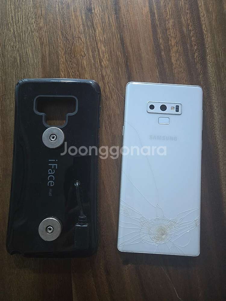 노트9 128G 오토바이 네비용 기기및 케이스(무선자석...--2